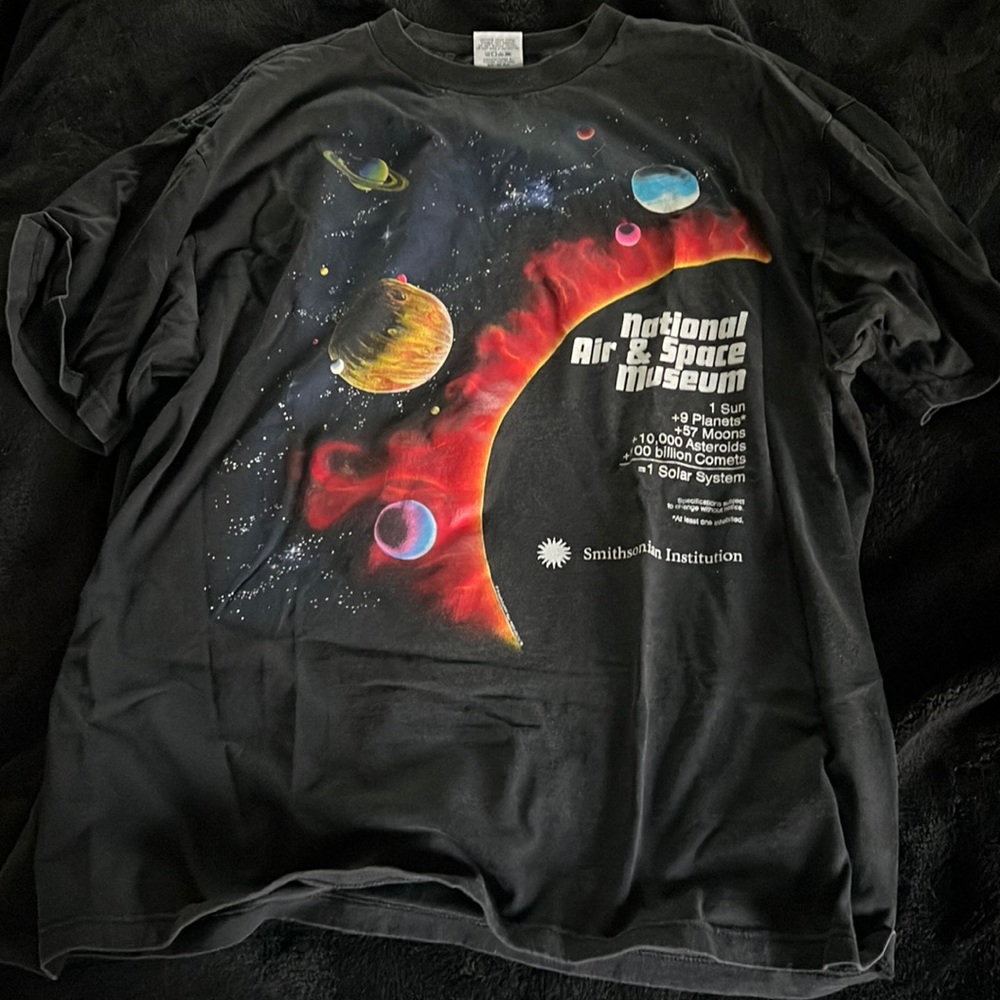 vintage oversized solar system t shirt